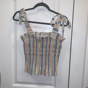 Amanda Uprichard Smocked Multicolor Top M